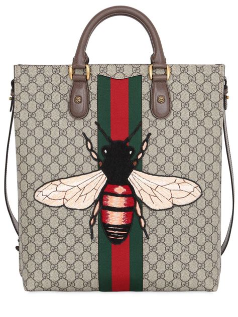 gucci supreme bee tote|Gucci bumble bee collection.